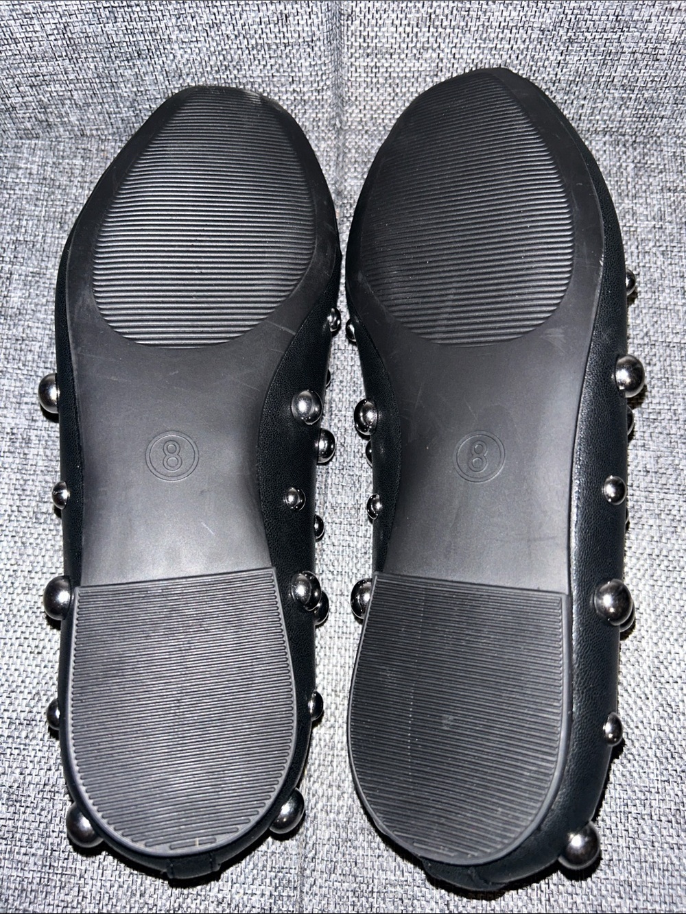 NEW - a new day Black Studded Ballet Flats - Picture 7 of 9